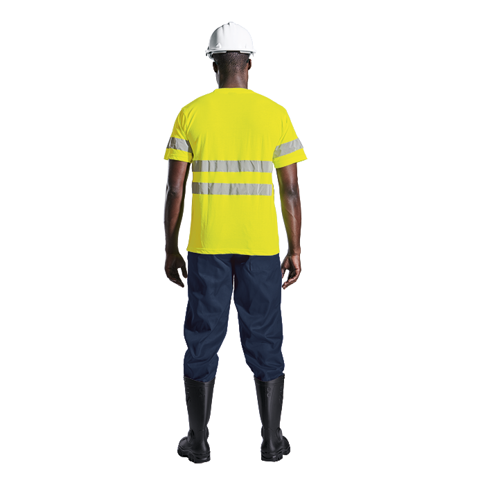 150g Poly Cotton Safety T-Shirt with tape