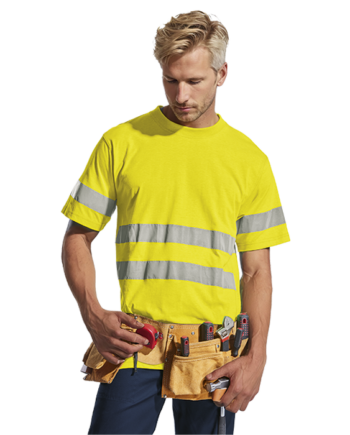 150g Poly Cotton Safety T-Shirt with tape